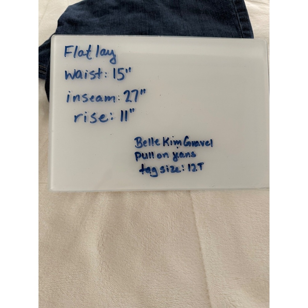 Belle Kim Gravel Women's 12T Pull On Deep Hem Dark Wash Jeans 27" Inseam‎ - Picture 7 of 7